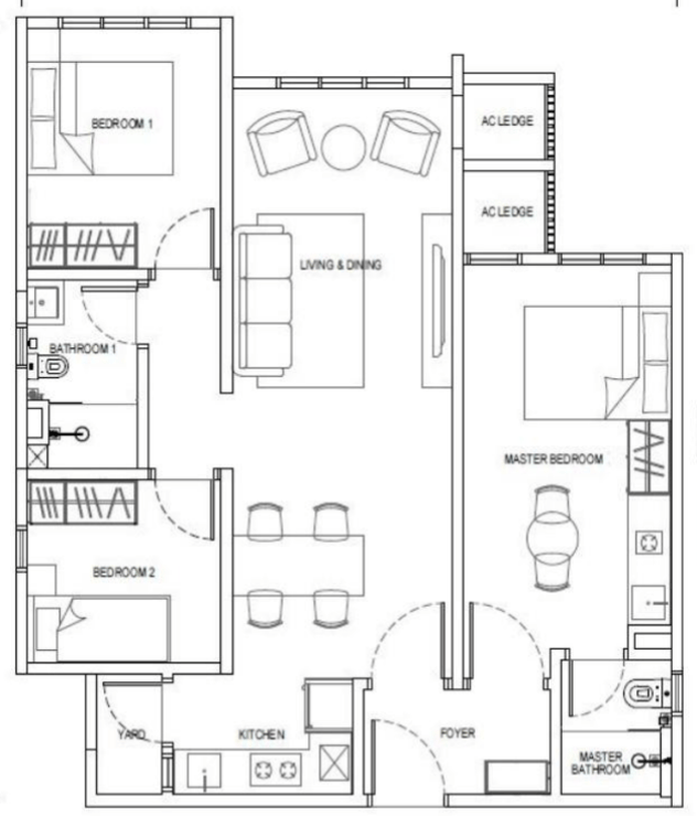 Type F2 Floor Plan